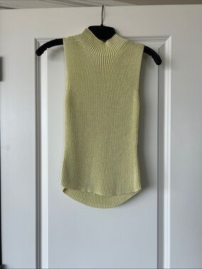 LOFT Sleeveless Ribbed Mock Neck Top Vintage